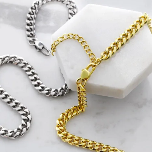 Vista 8 de Collar de cadena cubana para yerno, regalo para él, futuro hijo en la ley, regalo de cumpleaños en el día de la boda, regalo sentimental para hijo