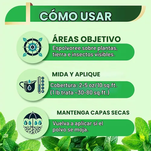 Vista 4 de Diatomaceous Earth - Polvo de menta natural de 1 libra, seguro para el hogar y el jardín