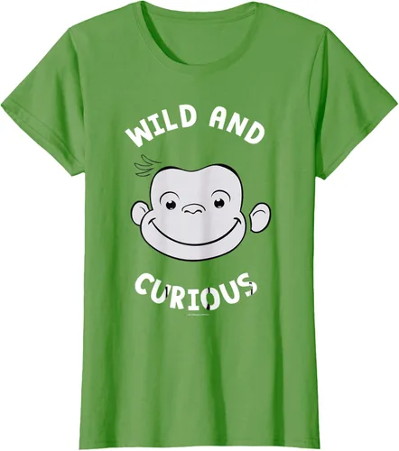 Vista 4 de Curious George Camiseta Big Face Wild and Curious Negro