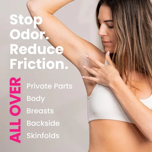 Vista 3 de Super Fresh Lady Parts - Loción desodorante con protección en polvo, para senos, partes privadas, entrepierna y muslo interior, absorbe el sudor