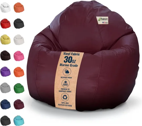 Vista 9 de Bean Products Funda de vinilo para puf de barco marino, estilo retro, resistente a la intemperie, para adultos, funda lavable sin relleno, cómoda