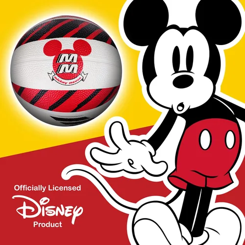 Vista 7 de Disney Mickey Mouse Baloncesto tamaño 6, juego para interiores y exteriores, pelota deportiva juvenil para niños y niñas