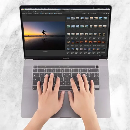 Vista 3 de Funda de teclado ultrafina para MacBook Pro de 16 pulgadas con Touch Bar Touch ID A2141 y MacBook Pro 13 pulgadas A2338 A2251 A2289 Protector