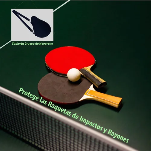 Vista 5 de Funda para raqueta de tenis de mesa, bolsa de transporte de ping-pong, funda protectora de pala de ping pong, funda protectora de pala de ping pong