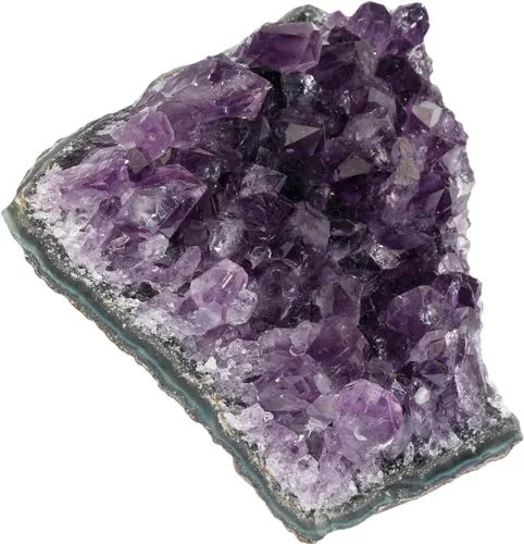 Vista 3 de SUNYIK - Racimo de amatista natural, piedra preciosa en bruto curativa con puntas de cristales, drusa de cuarzo, geoda de mineral, esfera