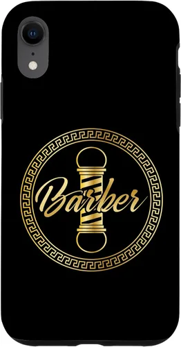 Vista 24 de Funda de regalo de graduación para iPhone 16 con logotipo de barbería barbería