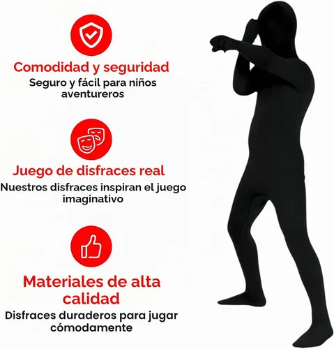 Vista 7 de Morphsuits, Rojo Niños, Disfraz de Halloween para niños Negro
