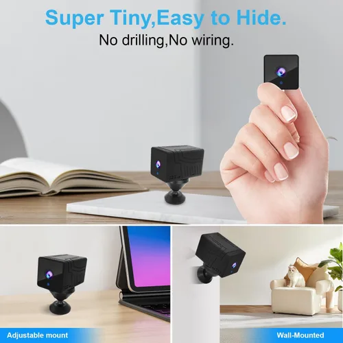 Vista 9 de Cámara de batería inalámbrica 4K WiFi, 1800 mAh, monitor inalámbrico para bebés 4K para exteriores, cámara de seguridad para el hogar, cámara