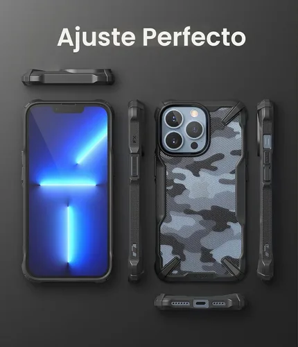 Vista 8 de Ringke - Funda para iPhone 13 Pro Max [Fusion-X Camo Negro]