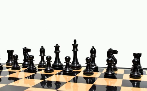 Vista 5 de Jaques Staunton - Juego de piezas de ajedrez de madera de Staunton de lujo de 3.75 pulgadas y ebonizado-El imperio del ajedrez