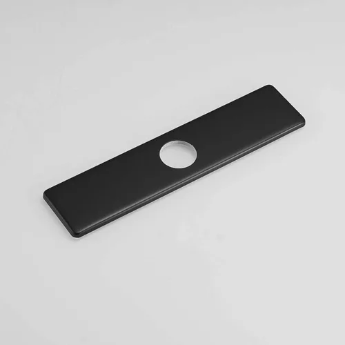 Vista 4 de Grifo de fregadero de cocina o baño de 10 pulgadas, placa cuadrada de acero inoxidable para cubrir agujeros de montaje no utilizados, P-111-B