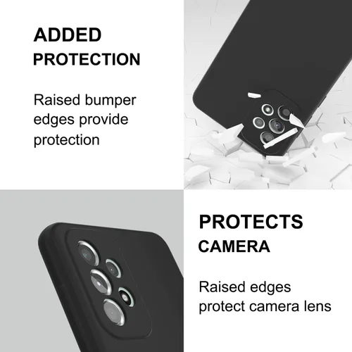 Vista 2 de Funda para Galaxy A73 5G de 6.7 pulgadas, silicona líquida suave protectora y forro de microfibra antiarañazos, a prueba de golpes, compatible