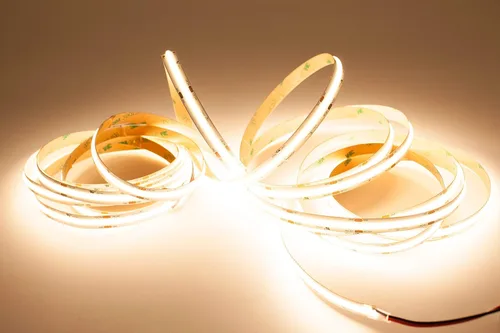 Vista 2 de COB - Tira de iluminación LED, alto CRI 90+, tira de luz LED de 3000 K 6375 lm por rollo, cinta flexible para debajo del gabinete, cocina, fuente