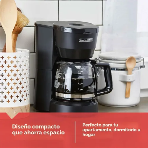 Vista 3 de BLACK+DECKER Cafetera de 5 tazas, DCM600B, color negro