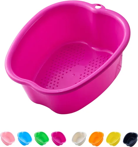 Vista 13 de AXLOFO® Cuenca de baño para remojar pies, bañera grande de plástico para remojar pies, cubo de baño para masajes de pies, ideal para quitar la piel