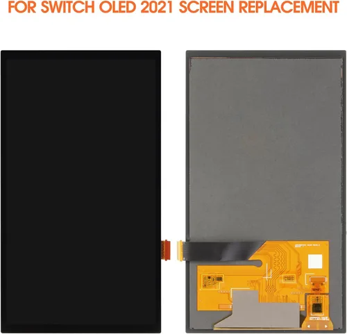 Vista 3 de Pantalla OLED para Nintendo Switch OLED 2021 Reemplazo de pantalla para Switch OLED 2021 Pantalla LCD Piezas de reparación (negro)