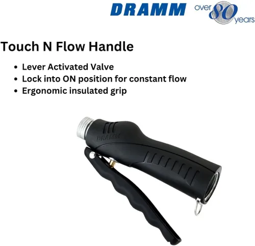 Vista 3 de Dramm Kaleidoscope - Varita de lluvia de 16 pulgadas Touch-N-Flow con válvula de cierre de gatillo y bloqueo, varita de riego suave para plantas