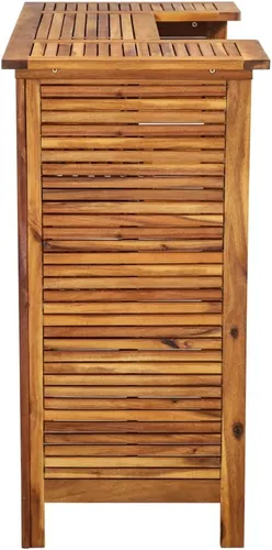 Vista 5 de vidaXL Mesa de bar 43.3"x19.7"x41.3" Madera maciza de acacia
