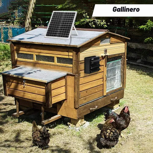 Vista 8 de blessny - Extractor solar de 10 pulgadas para invernadero, gallinero, cobertizo y mascotas
