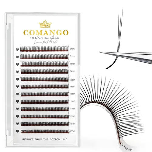 Vista 27 de CoMango Spikes - Extensiones de pestañas Flora 5D, color negro mate