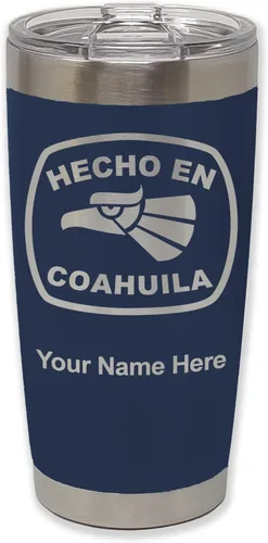 Vista 20 de LaserGram Vaso aislado al vacío de 20 onzas, hecho en coahuila, grabado personalizado incluido (negro) Engraved Gift, Vacuum Insulated Stainless