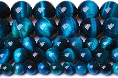 Vista 94 de 4MM 86 piezas Cuentas sueltas de piedra natural de amazonita calcedonia para hacer joyería DIY Pulsera Collar 1 hebra