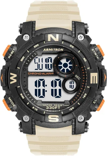 Vista 7 de Reloj deportivo Armitron Sport con cronógrafo digital para hombre, correa de resina, 40/8284 Gris/Naranja