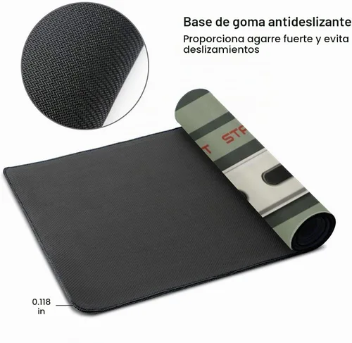 Vista 2 de Alfombrilla de mouse extendida con botones para consola de juegos, alfombrilla gruesa y grande para teclado de computadora, base de goma