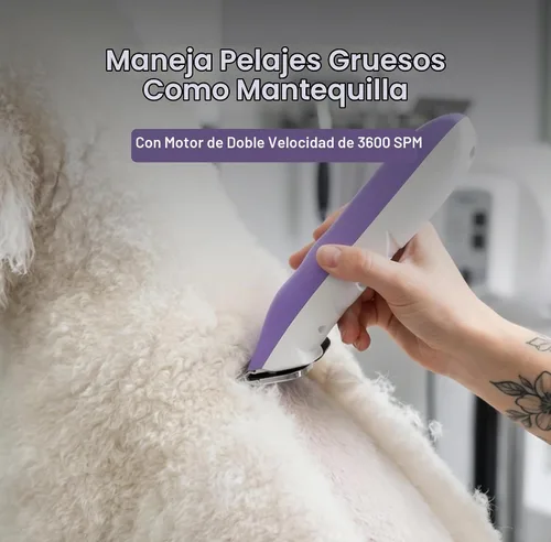 Vista 5 de Falcon 2 velocidades, cortapelos inalámbricos para perros, aseo Unidad de hoja desmontable de bajo ruido y alta potencia construida para días
