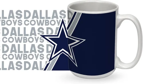 Vista 24 de Rico Industries NFL Football 15 oz White Ceramic Mug