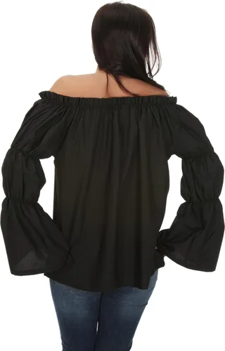 Vista 2 de UNDERWRAPS Women's Long Sleeve Renaissance Blouse - Black