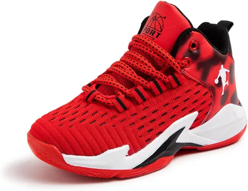 Vista 12 de Zapatos de baloncesto para niños antideslizantes y resistentes al desgaste Negro (4black)