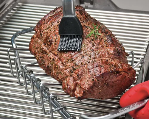 Vista 5 de Broil King Soporte para costillas y asado de acero inoxidable 62602