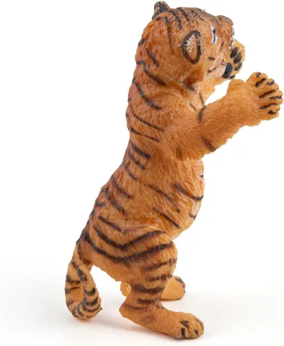 Vista 4 de Papo - Figura realista de tigre bebé de pie - A partir de 3 años - Colección Wild Life - Juego educativo de felinos jóvenes - Juguete de idea