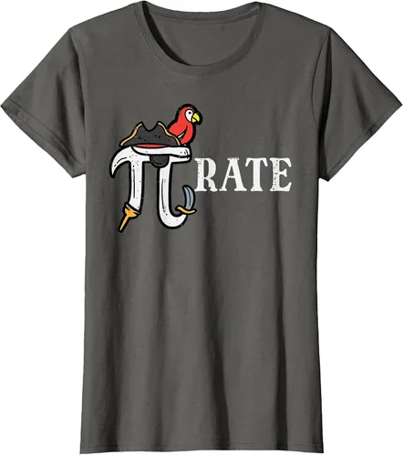 Vista 51 de Pirate Pi Funny Math Pie Halloween Disfraz Maestro Hombres Mujeres Camiseta Asphalt Grey