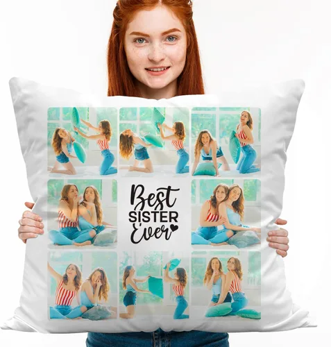 Vista 12 de Almohada personalizada con relleno, almohadas personalizadas con texto de imagen, impresión de doble cara 5 tamaños y 10 colores, almohada 1 Foto