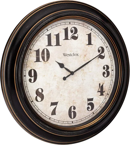 Vista 5 de Westclox Reloj de pared grande tradicional con pilas para sala de estar, dormitorio, oficina, regalo ideal para inauguración de la casa