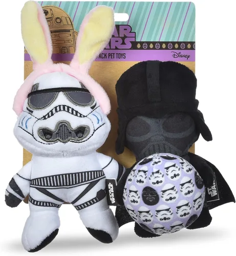 Vista 6 de STAR WARS FF19495 - Juguete chirriante para mascotas, peluche de Chewbacca Rebel y huevo de Pascua de 6 pulgadas, juguete relleno de Chewbacca