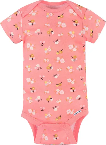 Vista 4 de Gerber Paquete de 5 mamelucos variados de manga corta para bebés niñas, Pequeña princesa bailarina