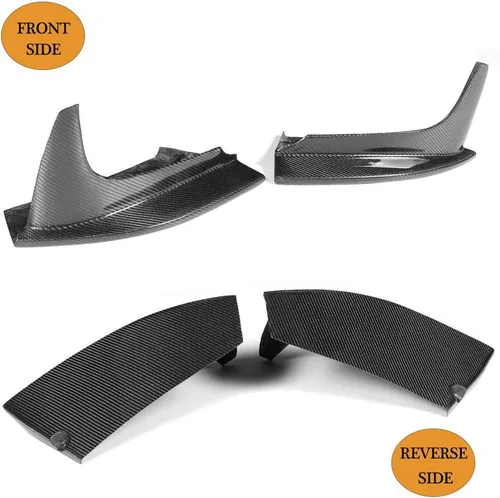 Vista 5 de Divisores de parachoques de fibra de carbono para BMW Serie 1 E82 1M Coupé 2011-2018 Aletas de parachoques Canards salida de fábrica