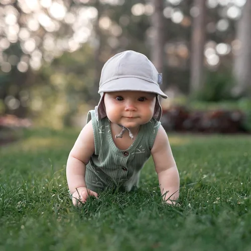 Vista 6 de JAN & JUL Gorro de bebé suave para el sol Sombrero de algodón con solapa para el cuello para pequeños