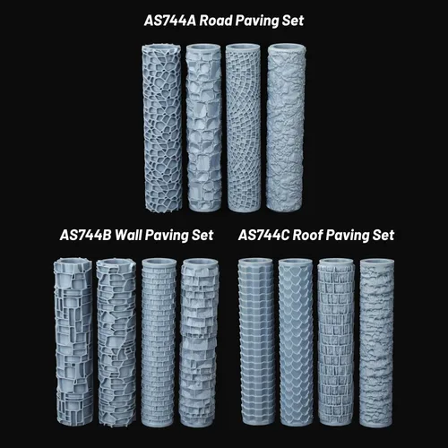 Vista 5 de Set de rodillos de terreno para modelado de espuma – Construye impresionantes techos para paquetes de terreno DND, bloques de construcción de As744-c