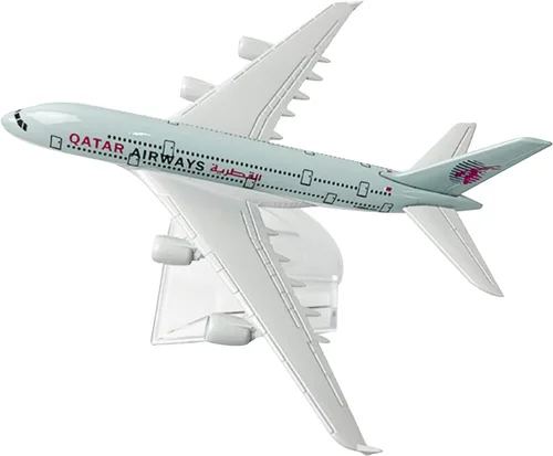 Vista 3 de 1:400 A380 Qatar Airways Avión Modelo Simulación Avión Modelo Avión Avión Modelo Aviación Aviación Modelo Kit de Aviación para Colección