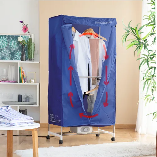 Vista 3 de Secadora Eléctrica Portátil de 2 Alturas Dupledry Blue InnovaGoods 1200 W