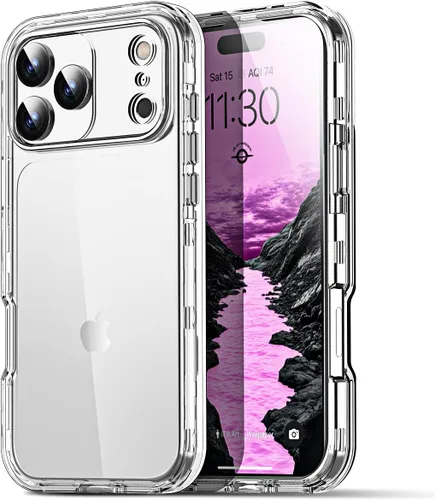 Vista 9 de AICase Funda transparente para iPhone 17 [compatible con MagSafe] resistente protección contra caídas, cuerpo completo, a prueba de golpes, a prueba