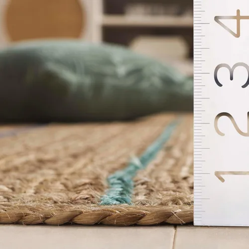 Vista 5 de SAFAVIEH Natural Fiber Collection NF810D - Alfombra de pasillo de 2 pies 3 pulgadas x 8 pies, natural y dorado, hecha a mano de tejido plano a