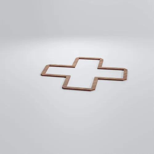 Vista 55 de 7 3/8"W X 7 3/8"H Extra Pequeño Fowler Decorativo Fretwork Madera Paneles De Pared, Aliso