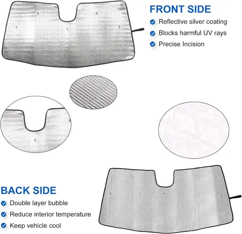 Vista 2 de Parasol para parabrisas compatible con Honda CRV 2023 2024 2025, parasol plegable para ventana delantera, visera de protección solar automática