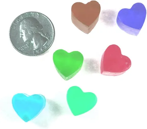 Vista 4 de X-Haibei Mini molde de silicona de corazón pequeño para decoración de pastel de caramelo de chocolate incrustable con jabón, diámetro 0.5 pulgadas