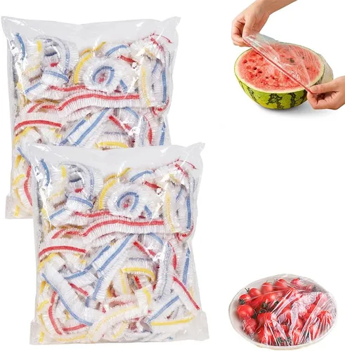 Vista 8 de Cubiertas elásticas desechables para alimentos para tazones reutilizables
